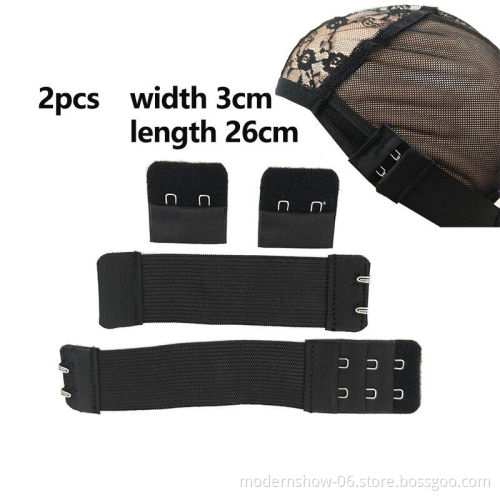 Lady Corner elastic band with hook and loop, human hair wig grip band, plastic buckle in wig to adjust